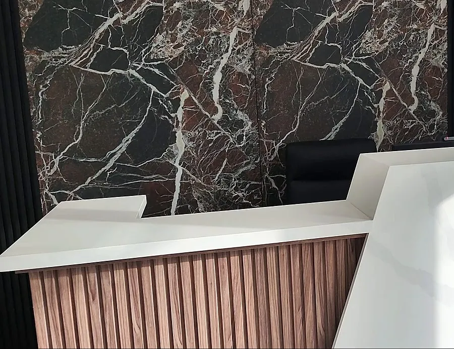 The reception desk at All Care Dental